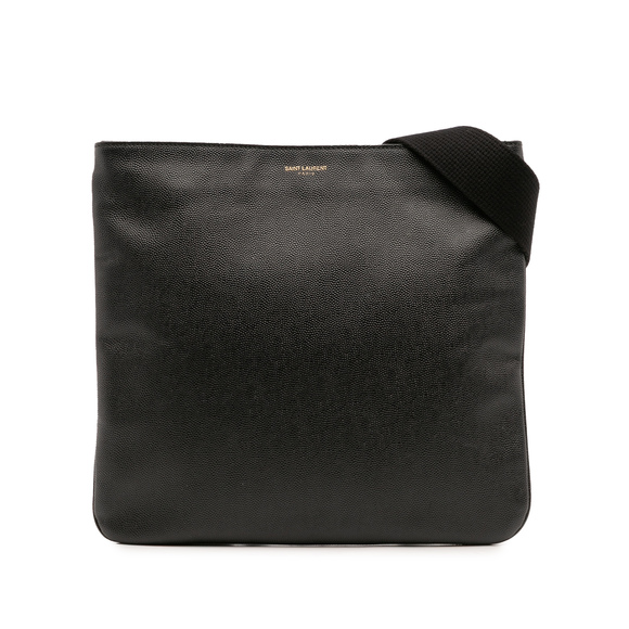 Pre-Loved Saint Laurent Grain De Poudre Flat Crossbody - Picture 1 of 11
